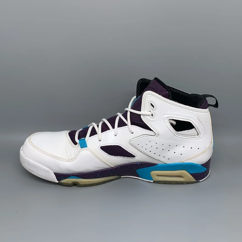 Jordan Flight Club '91 White Blue Lagoon Shoes‎ 555475-105 Men's Sz 11.5